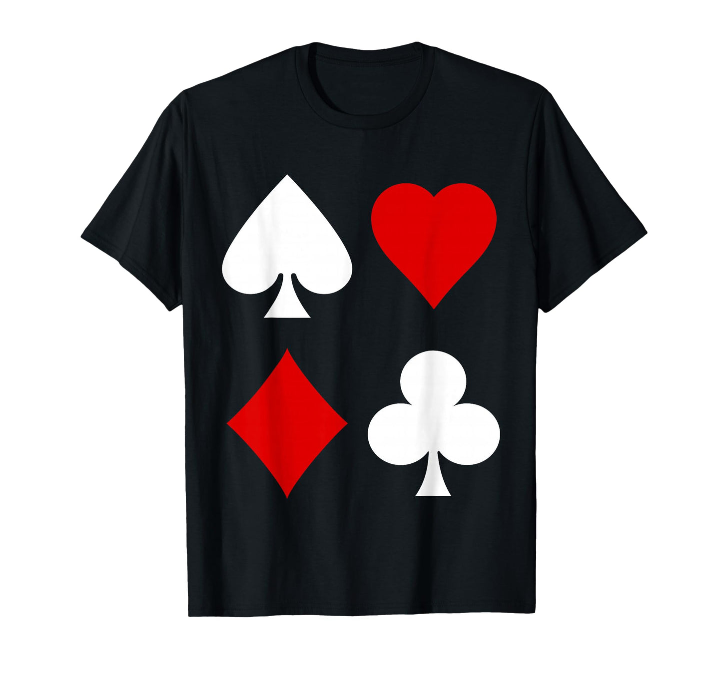 Playing Card Diamonds Spades Clubs Hearts Symbol Poker Rummy T-Shirt