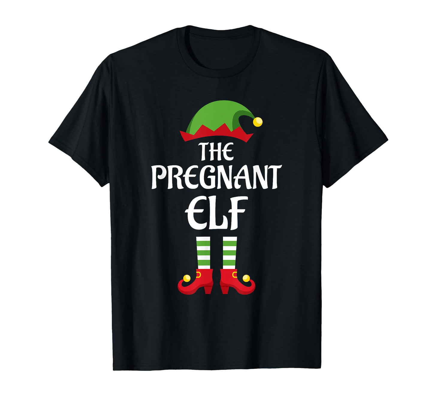 Pregnant Elf Family Matching Group Christmas T-Shirt