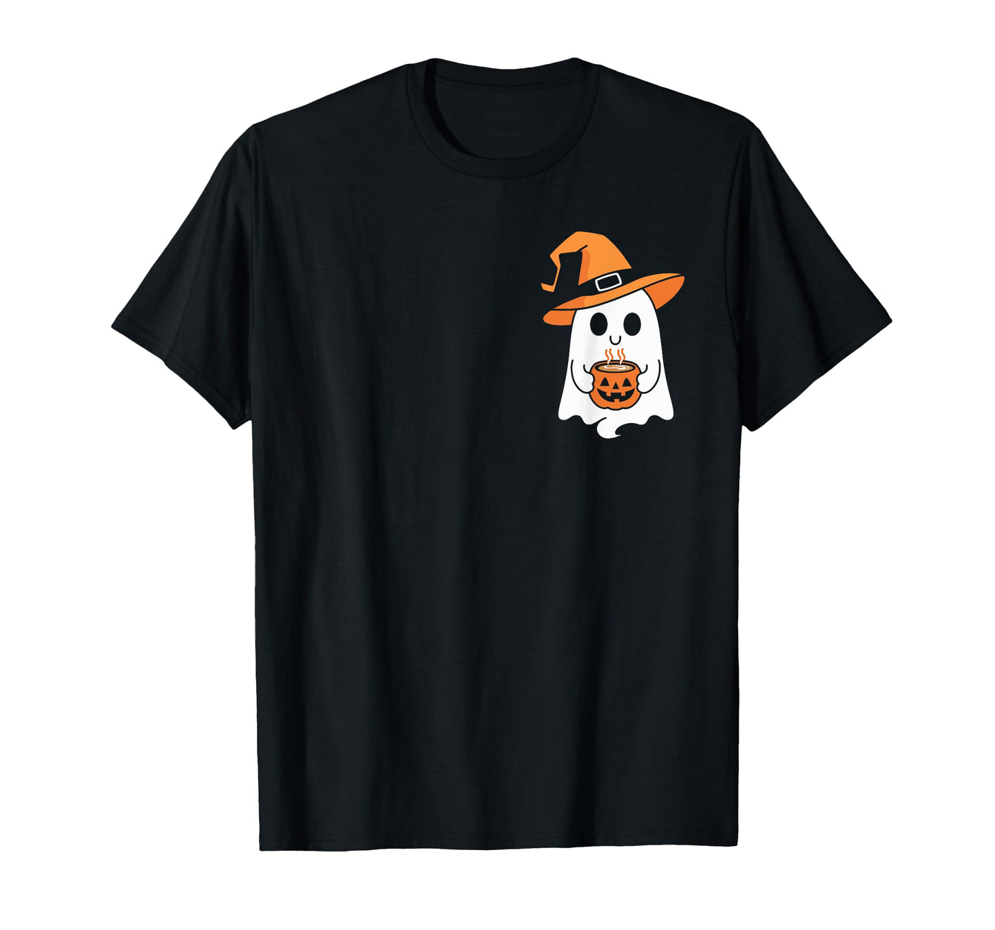 Ghost Drinking Coffee Funny Halloween Costume Coffee Lover T-Shirt