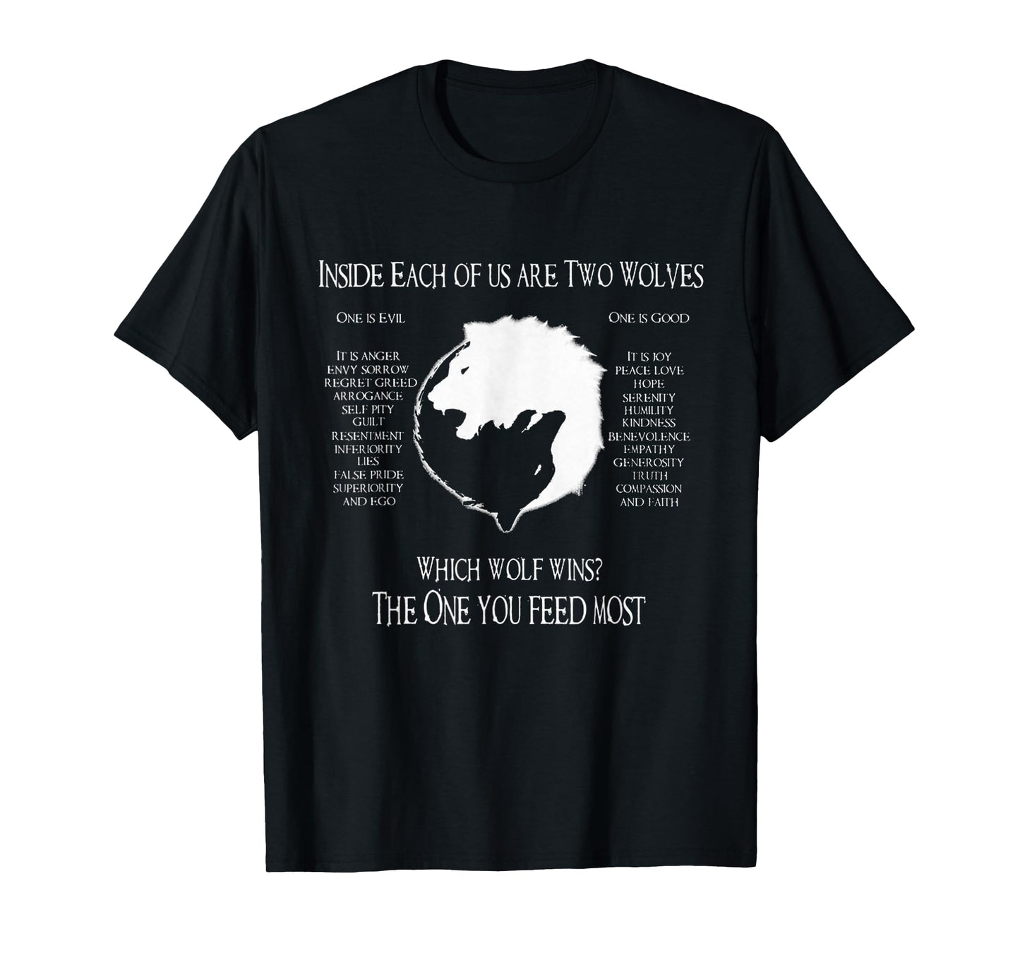 Cherokee Wolf! - Inside Each Of Us Are Two Wolves One T-Shirt