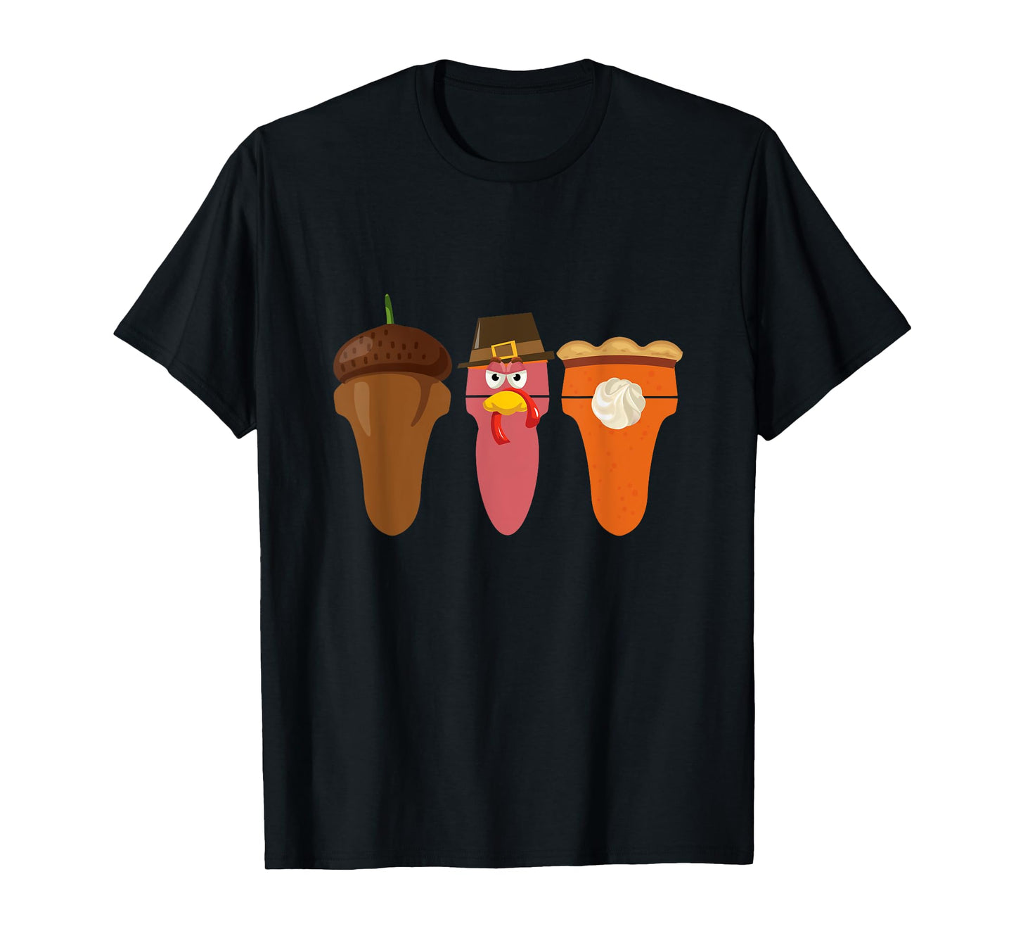 Sonographer Thanksgiving Acorn Turkey Pumpkin Pie Ultrasound T-Shirt