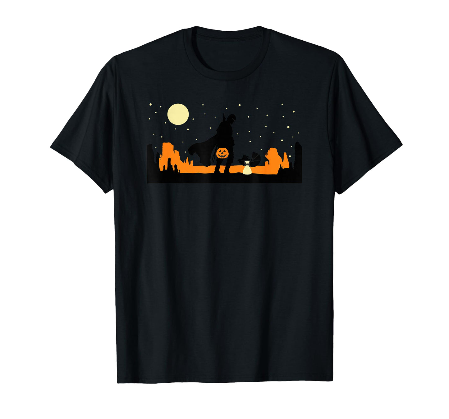 Star Wars The Mandalorian Halloween Candy Hunters Silhouette T-Shirt