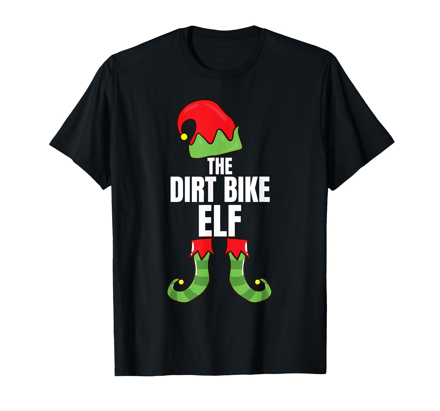 The Dirt Bike Elf Family Funny Christmas Group Pajama Gift T-Shirt