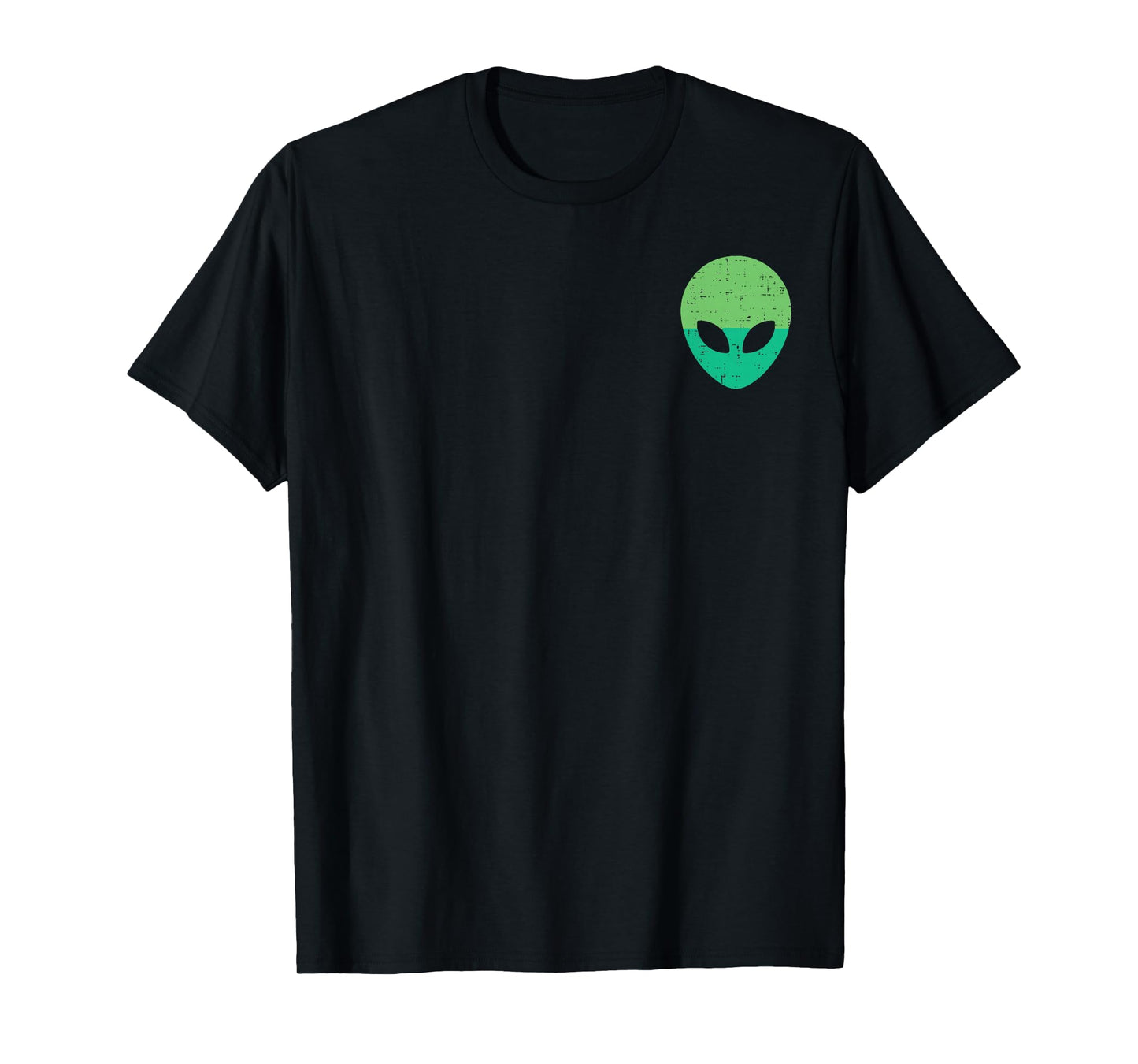Alien Face Head Pocket UFO Extraterrestrial Men Women Kids T-Shirt