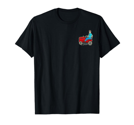 King of The Hill Hank Hill Mows Small Left Chest Pocket Logo T-Shirt