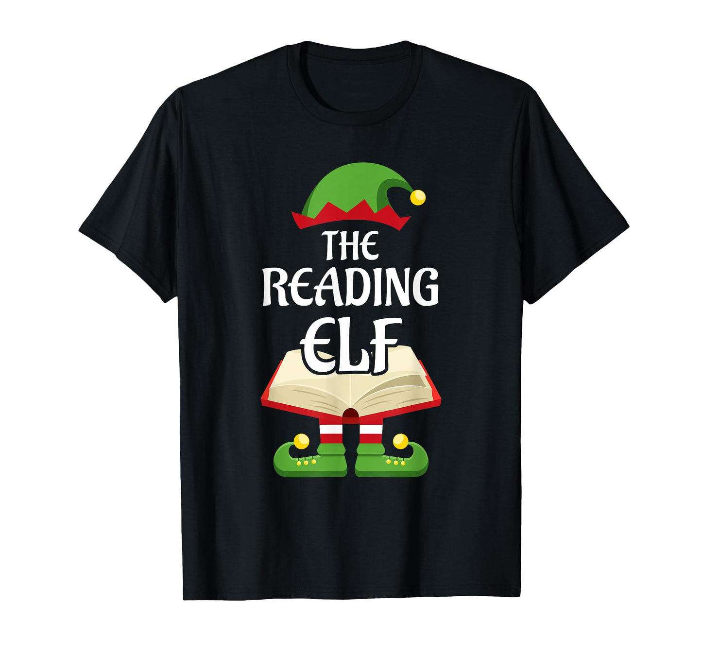 Reading Elf Family Matching Group Christmas Books T-Shirt