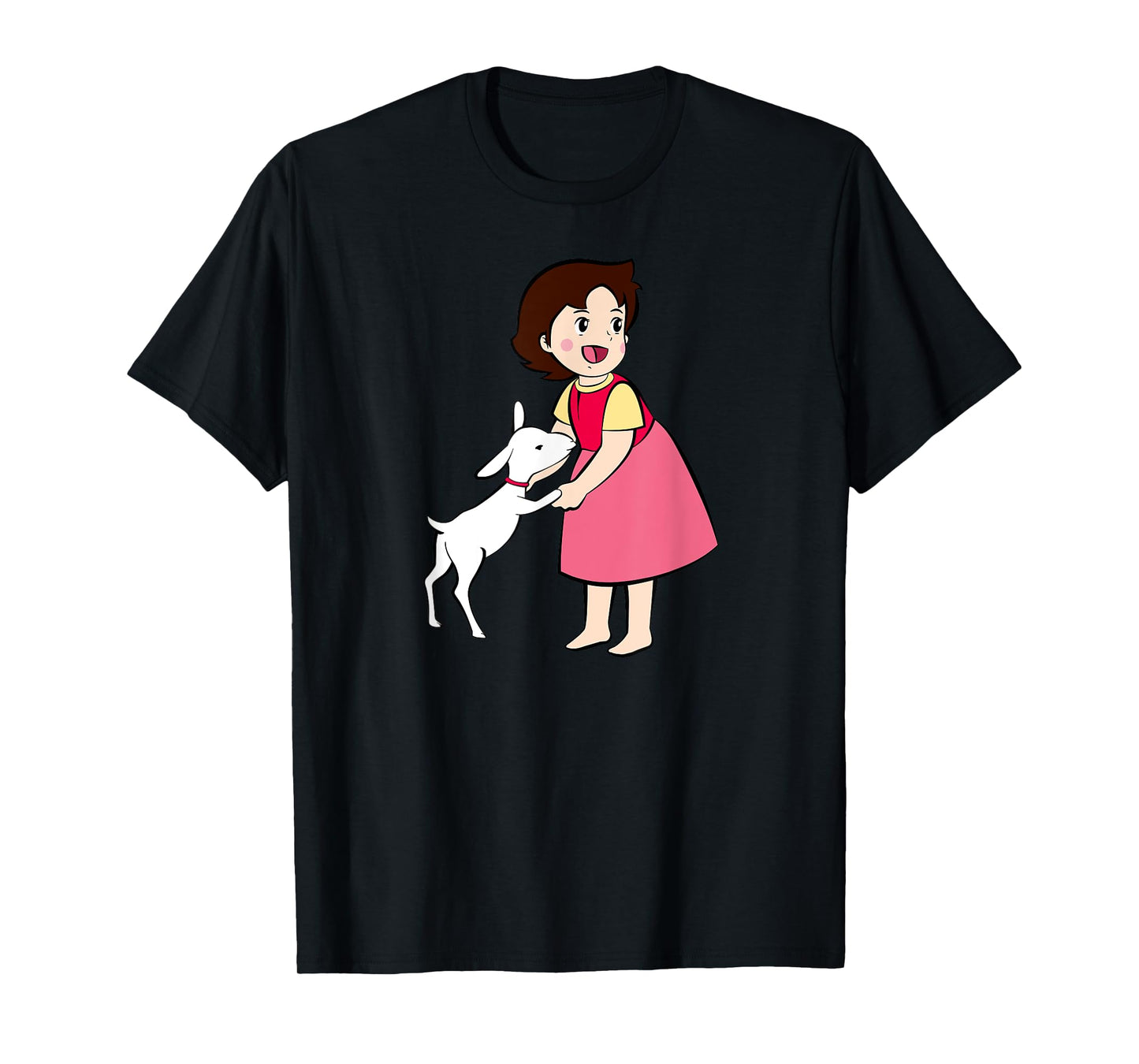 Heidi with Goat Cute Cartoon TV Series T-Shirt