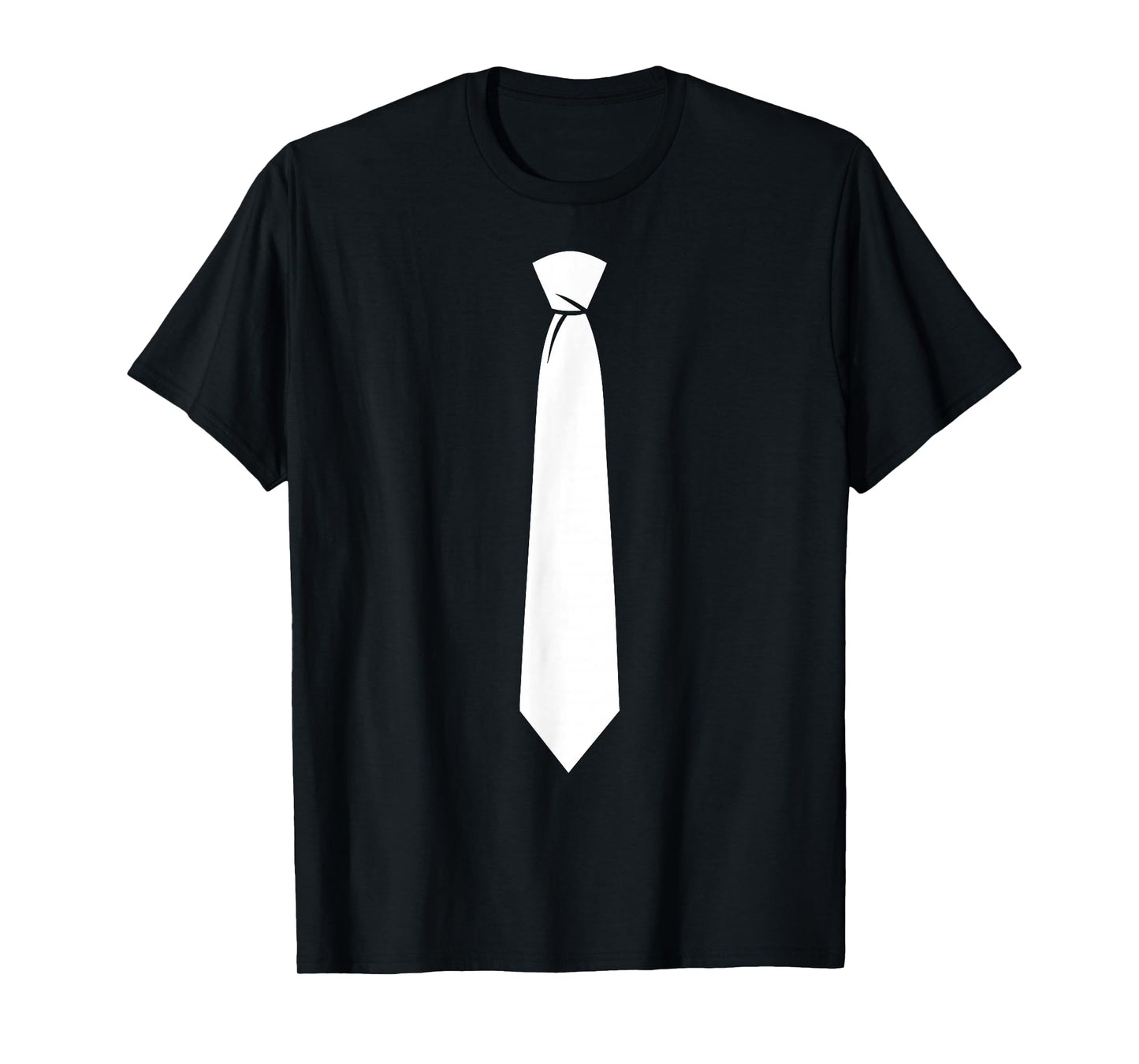 White Tie Costume Shirt Adult Men Women Kids Tie Costume T-Shirt