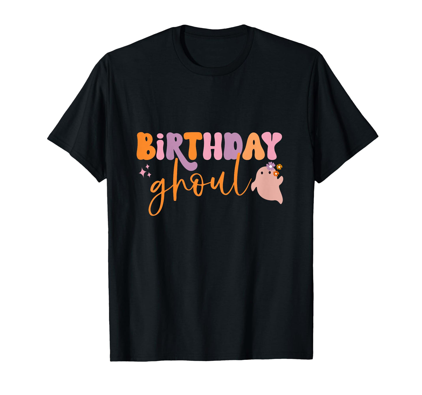 Kids Birthday Ghoul Girl Child Cute Ghost Halloween Family Party T-Shirt