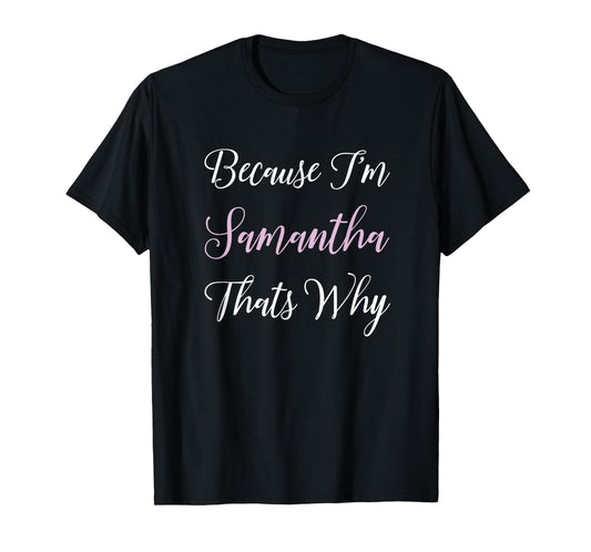 Samantha Name Personalized Women Cute Pink Girl T-Shirt