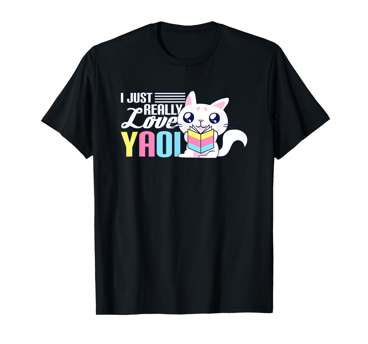 Fujoshi Yaoi Manga BL Boy Love I Kawaii Cute Cat Anime T-Shirt