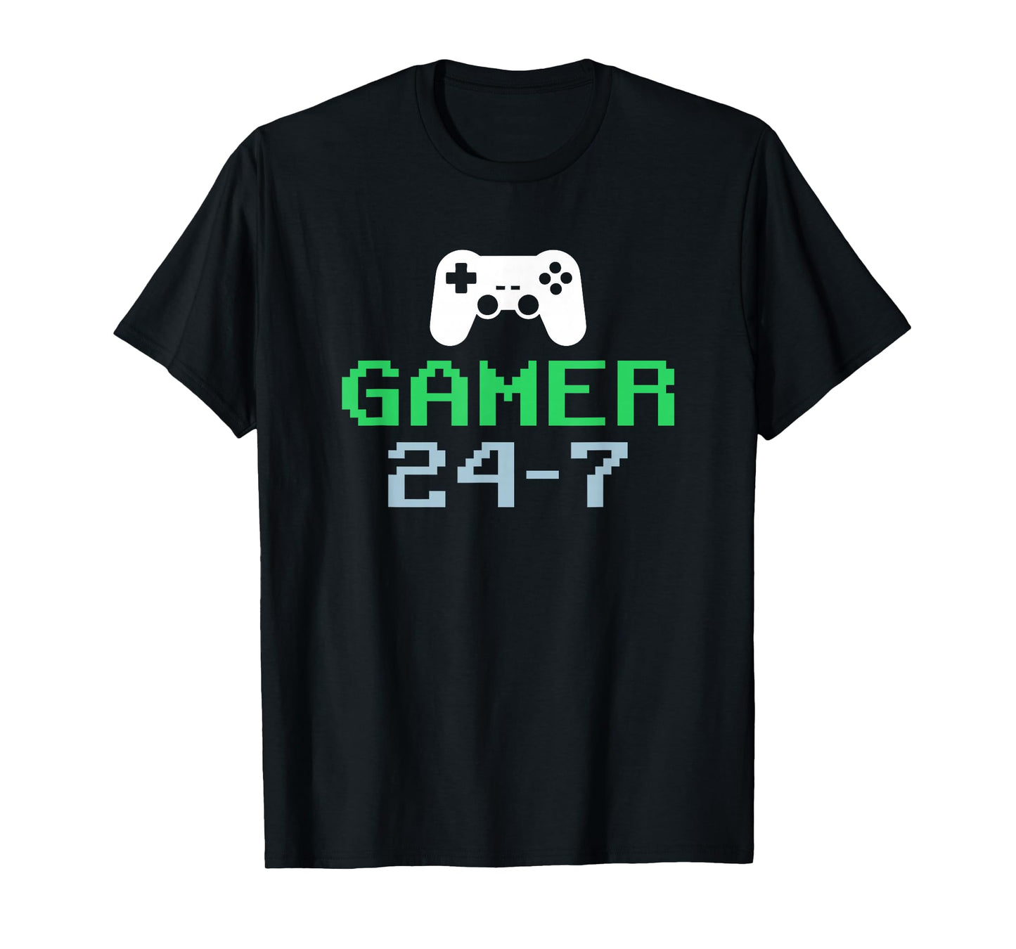 Funny Video Game Lover Gamer 24-7 Gaming Humor T-Shirt