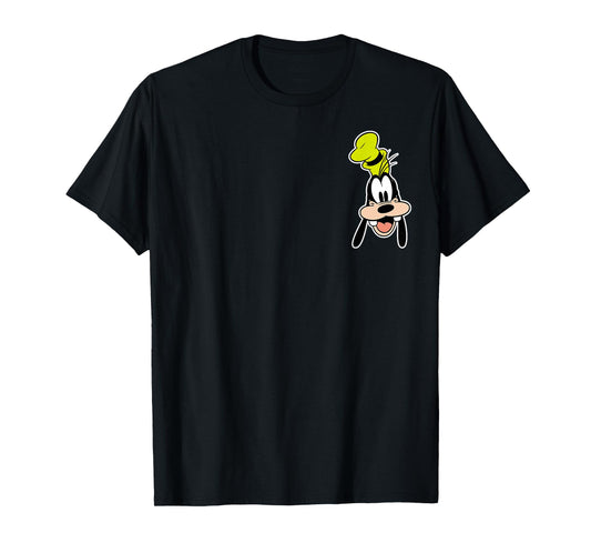 Disney Mickey and Friends Goofy Face Small Pocket Logo T-Shirt