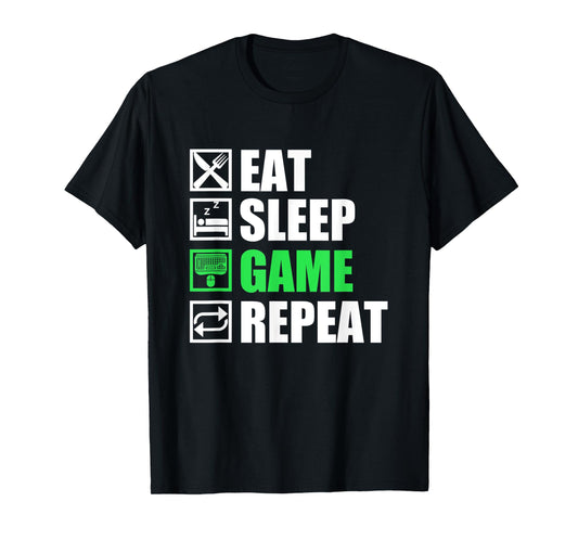 Eat Sleep Game Repeat | PC Gamer T-Shirt
