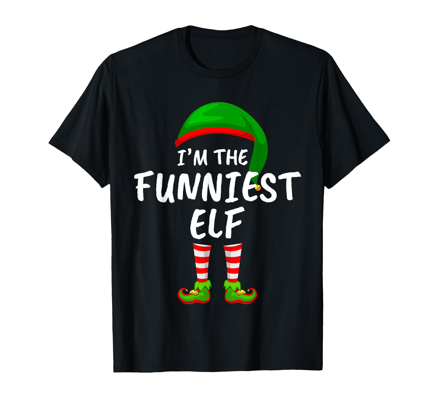 Matching Family Funny I'm The Funniest Elf Christmas T-Shirt