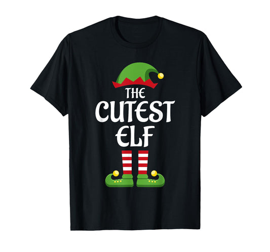 Cutest Elf Family Matching Group Christmas Cute T-Shirt