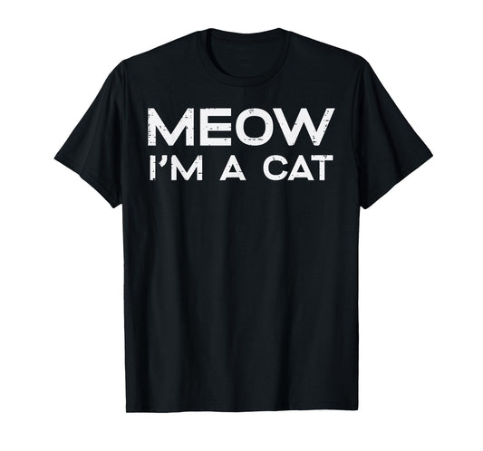 Halloween Meow Im Cat Funny Costume Women Girls Kids Men T-Shirt