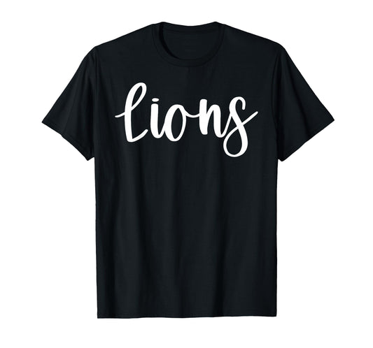 Lions School Spirit Team Mascot Game Night T-Shirt