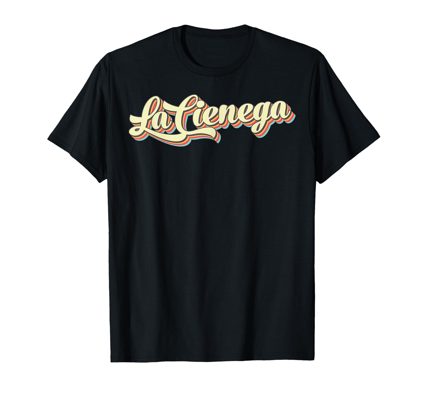 La Cienega TShirt Retro Art Baseball Font Vintage T-Shirt