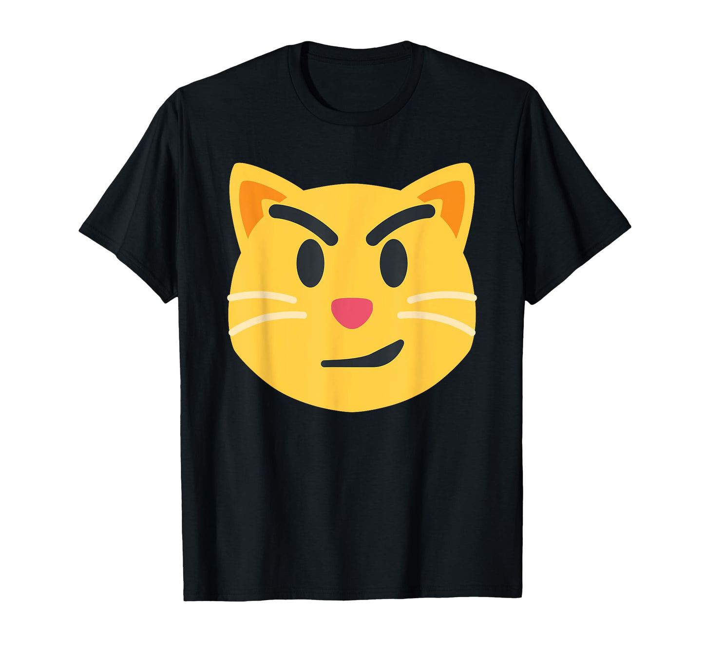 Smirking Cat Emoticon Face with Wry Smile Cat T-Shirt