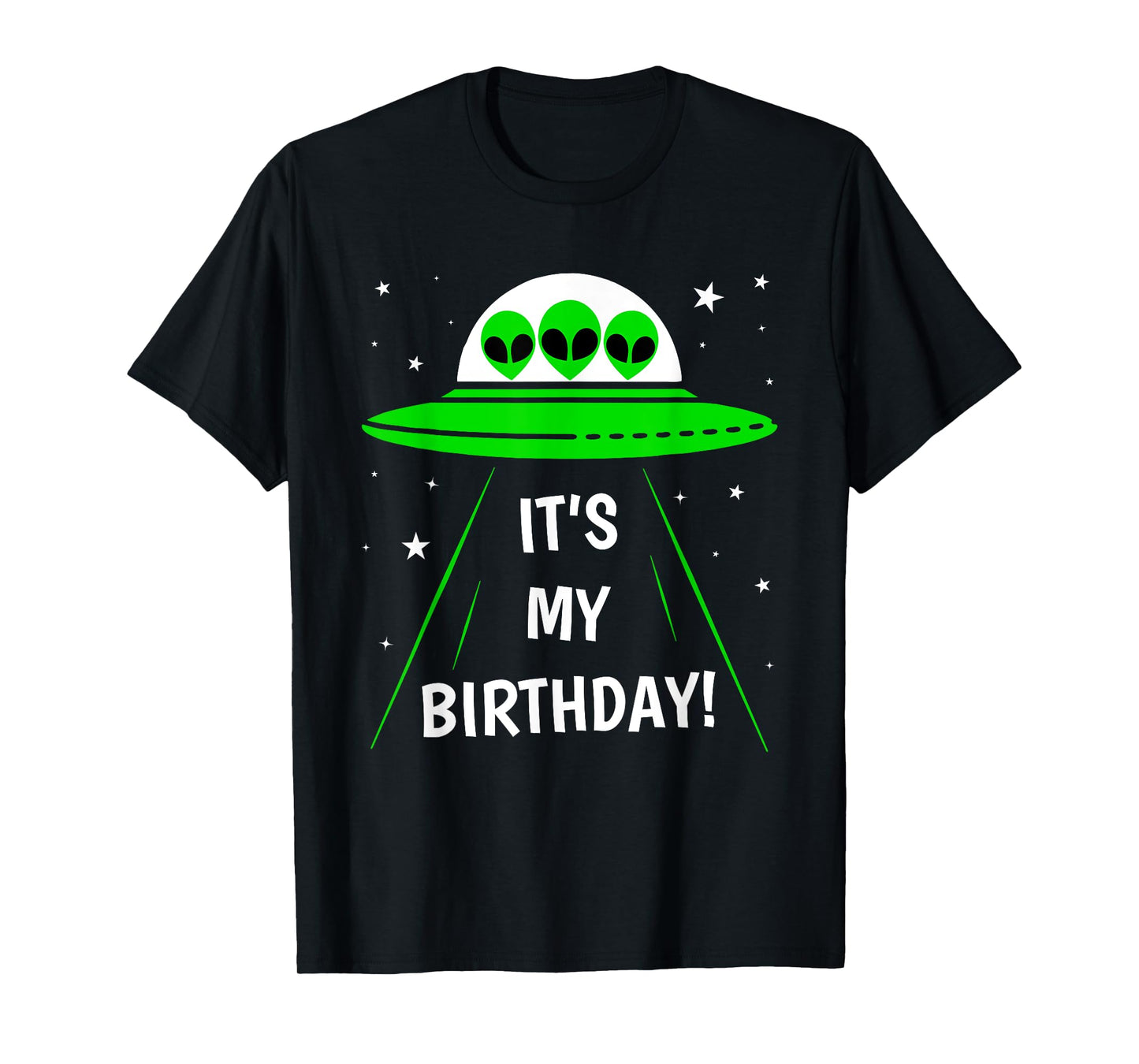 It's My Birthday Cute Alien UFO Ship In Space Funny Alien T-Shirt