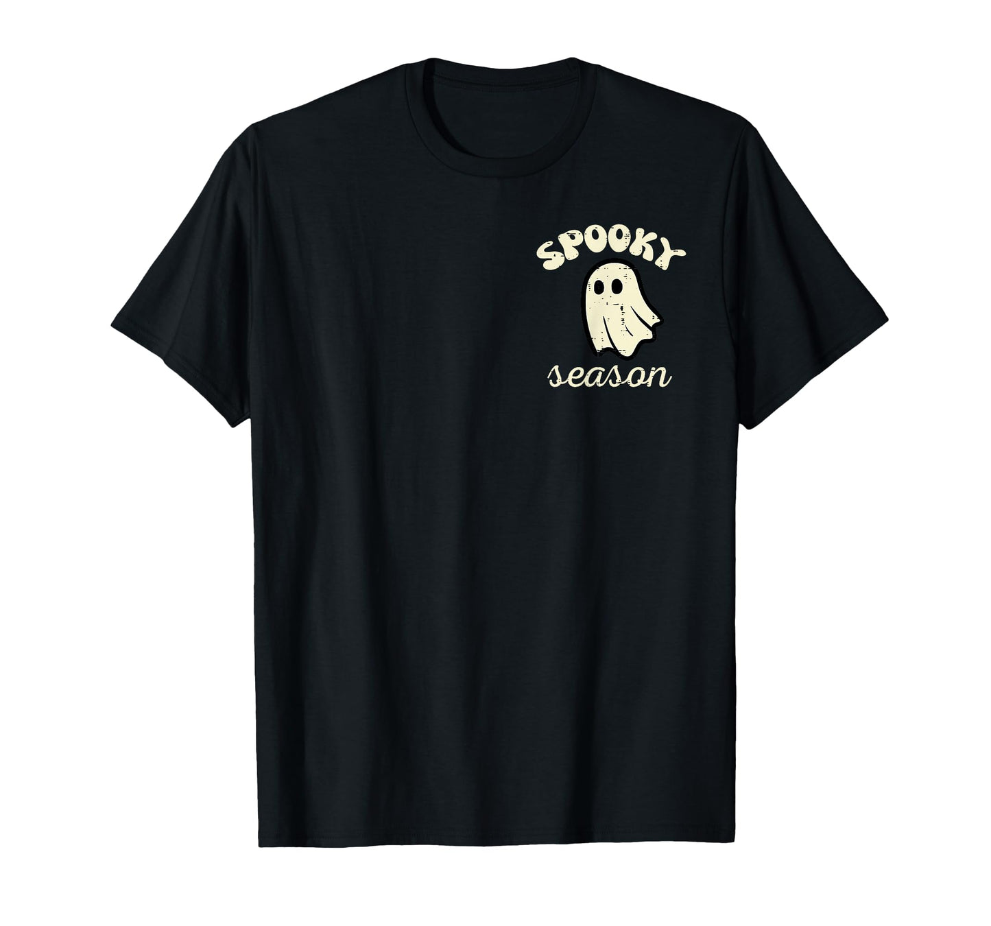 Halloween Ghost Spooky Season Costume Pocket Men Women Kids T-Shirt