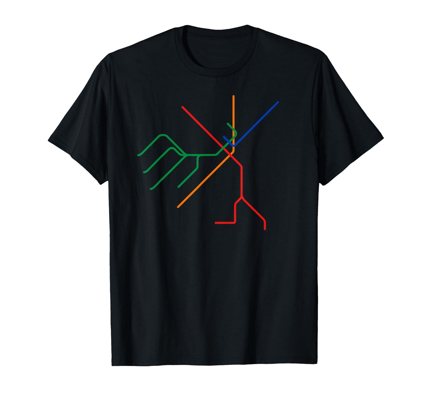 Boston T Subway Map Shirt MBTA Art Tee T-Shirt