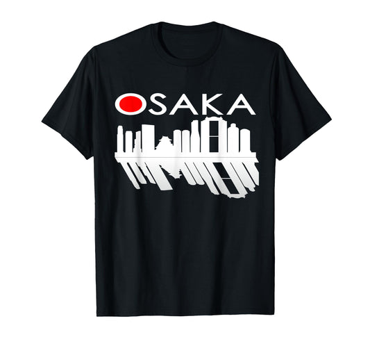OSAKA JAPAN SKYLINE & REFLECTION OF BUILDING, TOWER T-Shirt