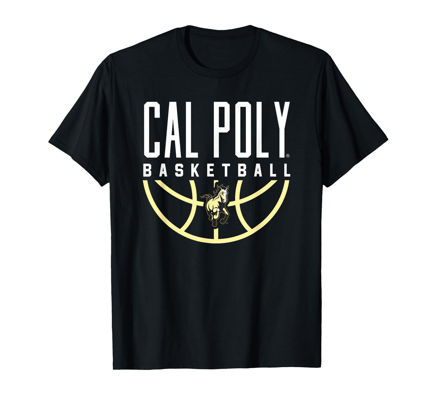 Cal Poly Mustangs Basketball Arch T-Shirt