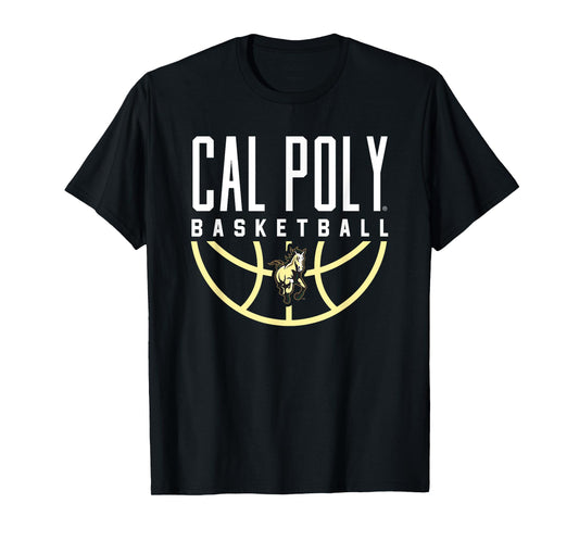 Cal Poly Mustangs Basketball Arch T-Shirt