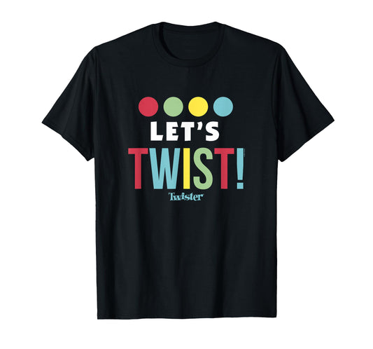 Twister Vintage Retro Let's Twist Classic Game Color Text T-Shirt