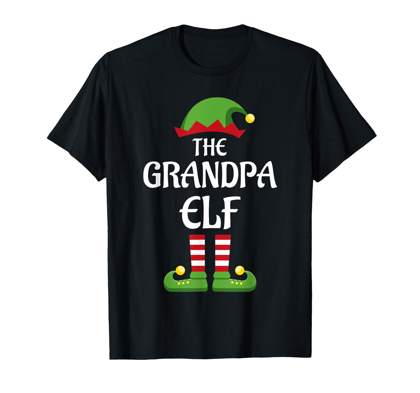 Grandpa Elf Family Matching Group Christmas T-Shirt
