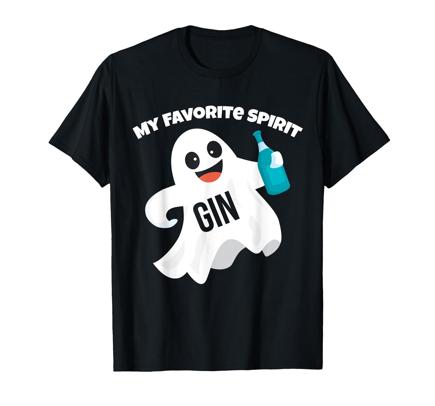 Gin My Favorite Spirit | Funny Halloween Drinking Costume T-Shirt