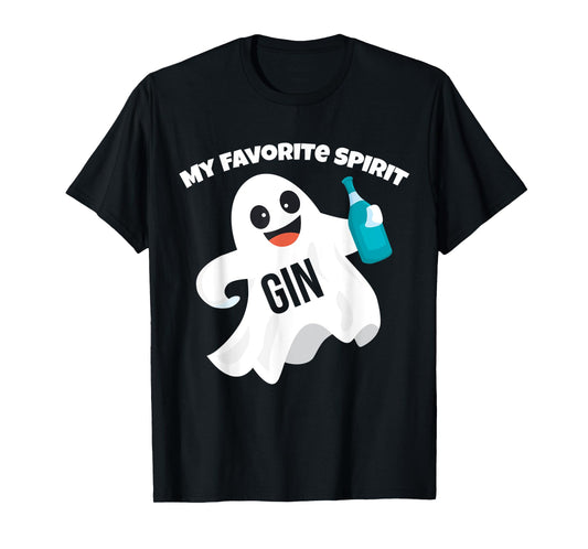 Gin My Favorite Spirit | Funny Halloween Drinking Costume T-Shirt