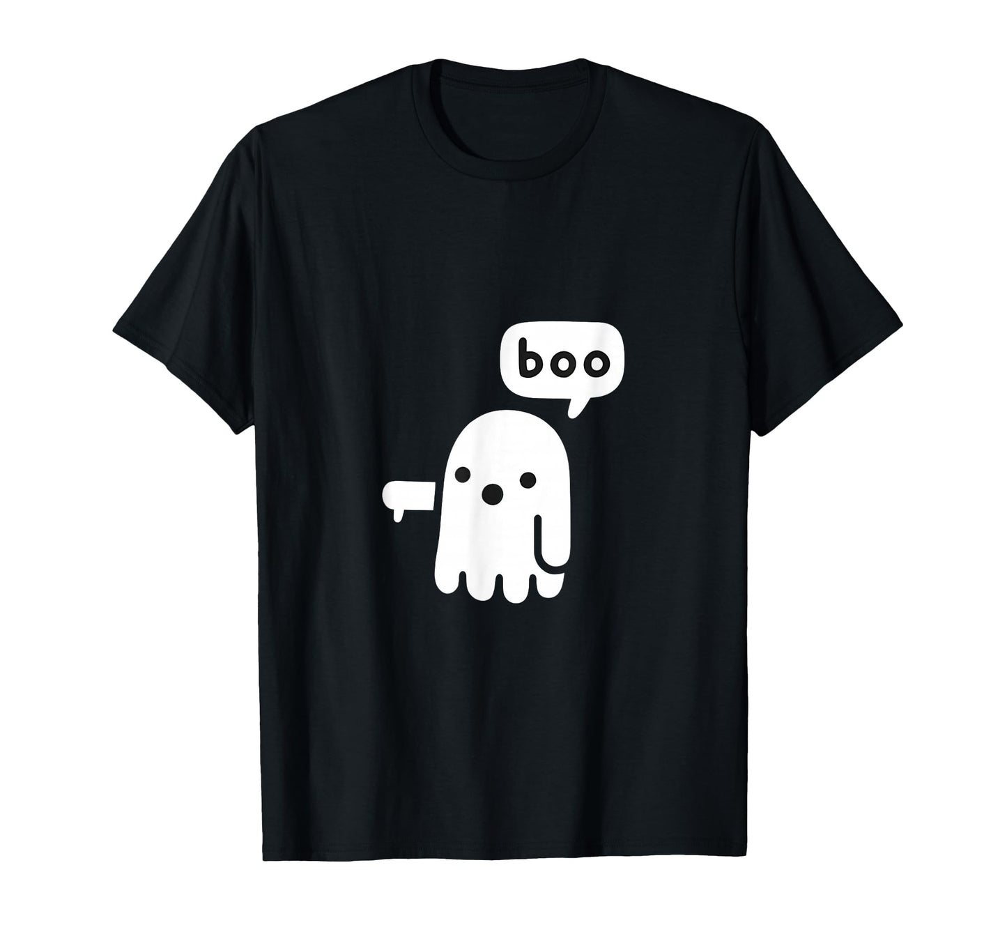 Cute Minimalist Boo Ghost Funny Halloween Ghostcore T-Shirt