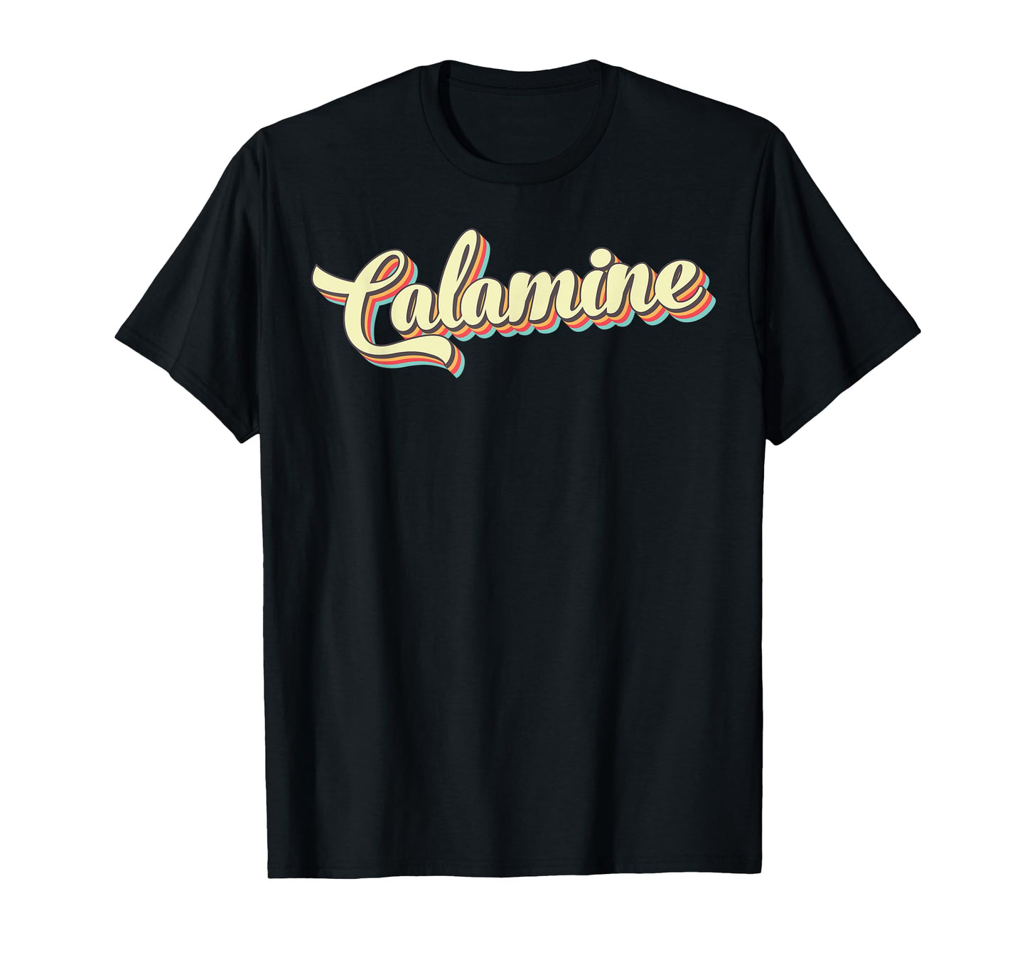Calamine TShirt Retro Art Baseball Font Vintage T-Shirt