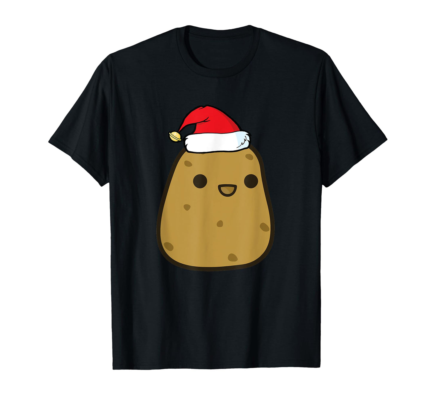 Funny Potato Christmas T-Shirt Santa Hat Costume Gift Kids T-Shirt