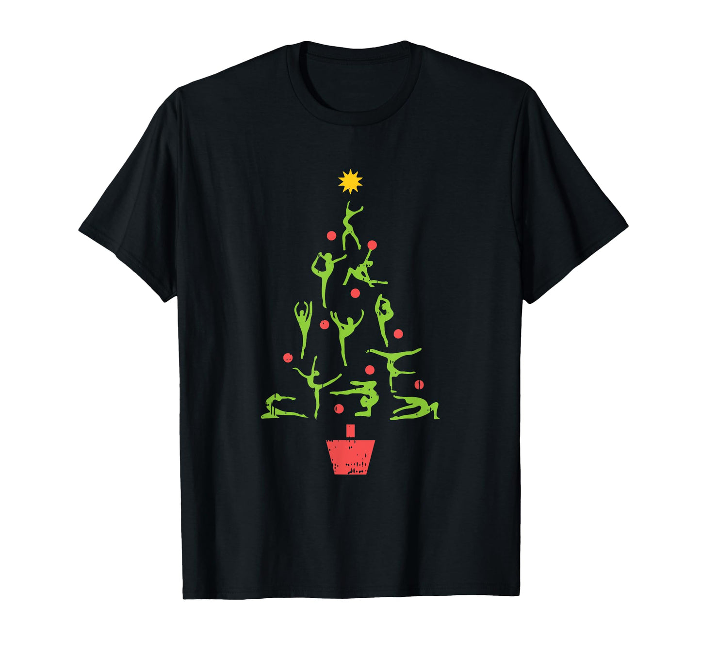 Gymnast Christmas Tree Christmas Pajama X-Mas Gymnastics T-Shirt