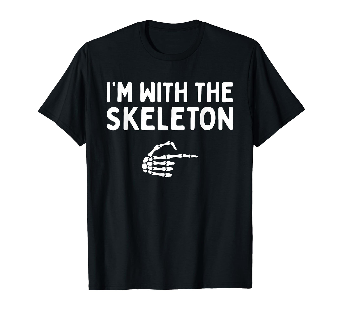 I'm With The Skeleton Halloween Costume Matching Couples T-Shirt