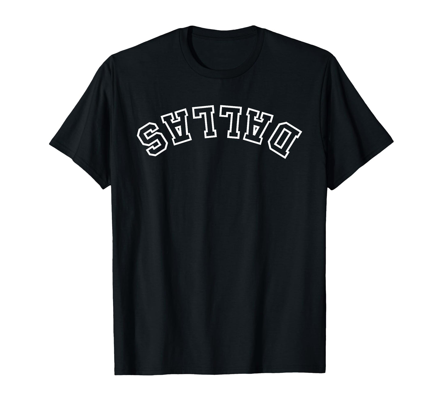 Dallas Upside Down Reverse Dallas Texas Athletic Men Women T-Shirt