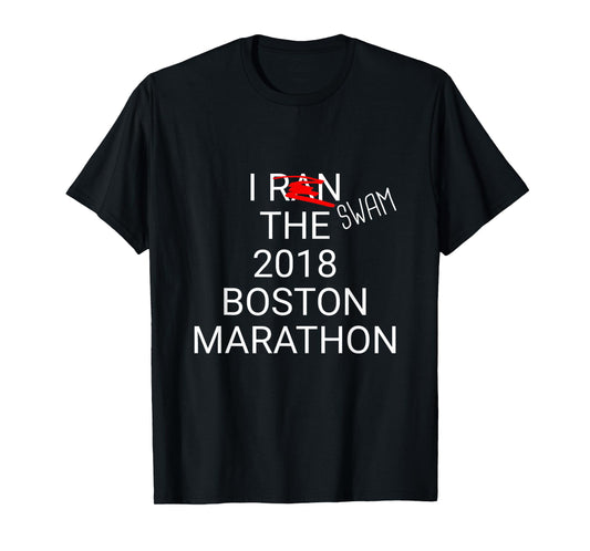 Rainy Boston 26.2 Miles 2018 Marathon Running Friend Gift T-Shirt
