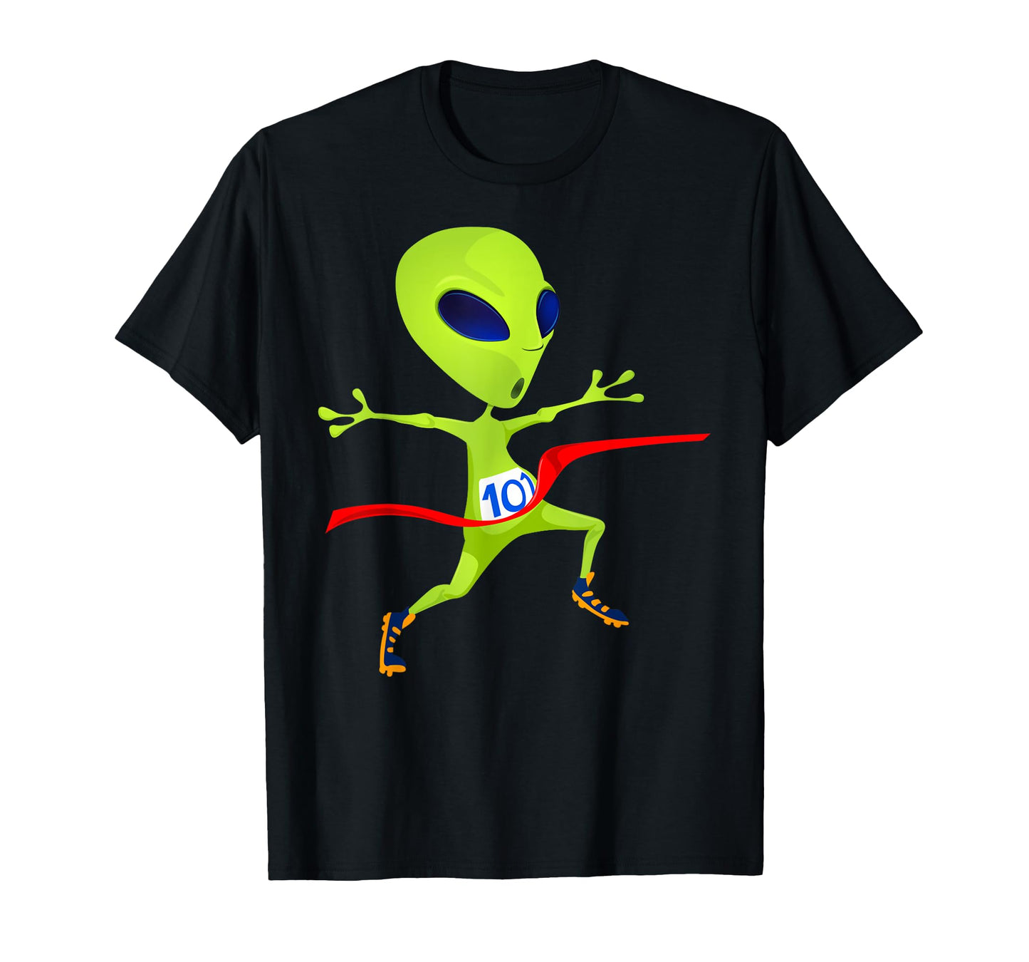 Funny Running Alien For Men, Women & Kids Runners Graphic T-Shirt