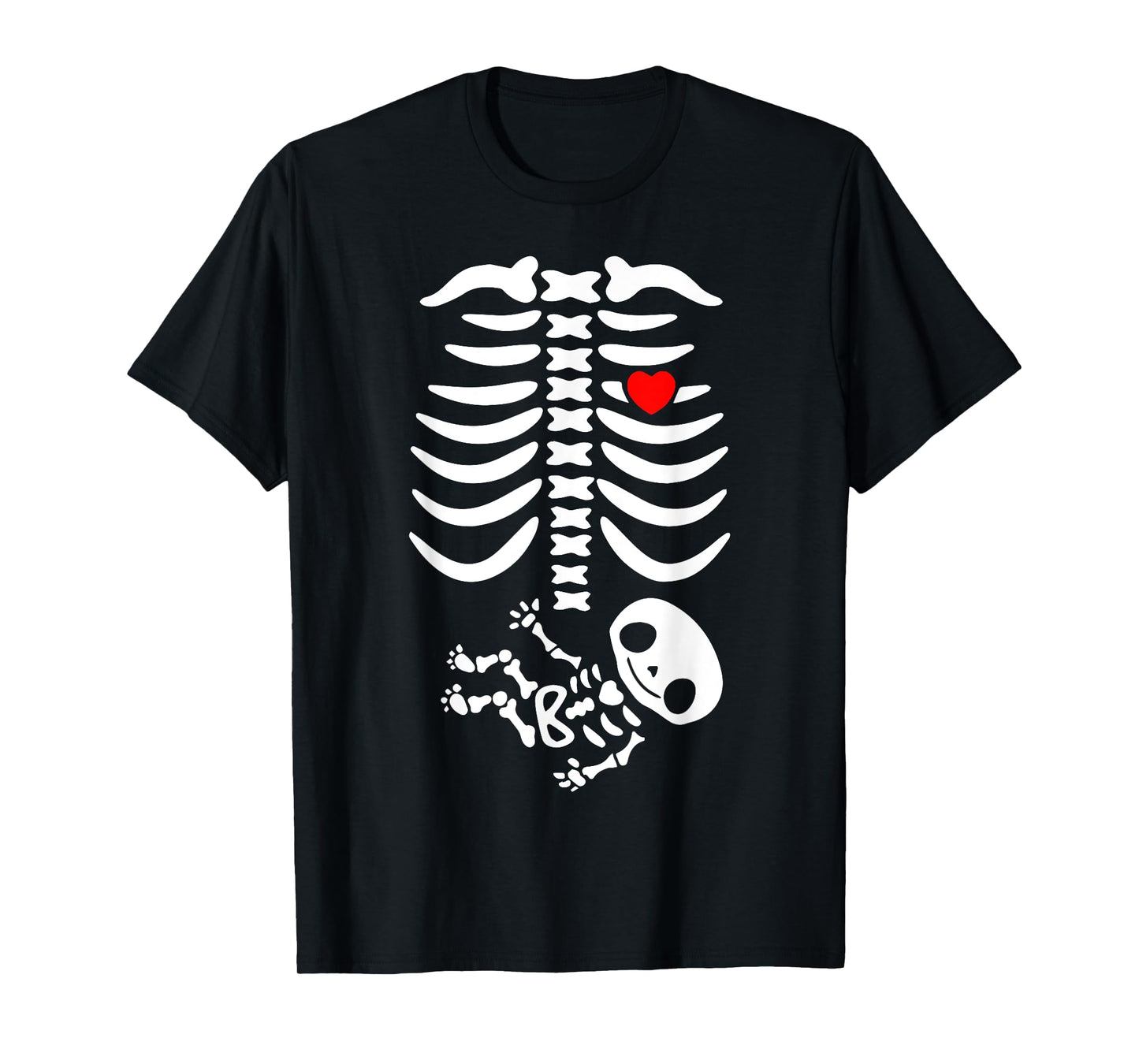 Baby Skeleton Pregnancy Halloween Pregnant Matching Family T-Shirt