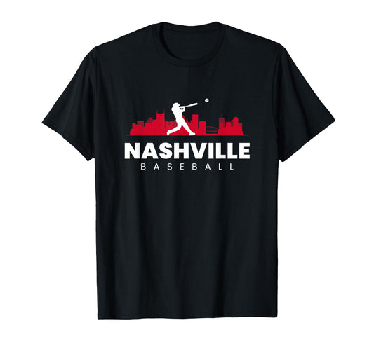 Nashville Baseball Vintage Minimalist Retro Baseball Lover T-Shirt