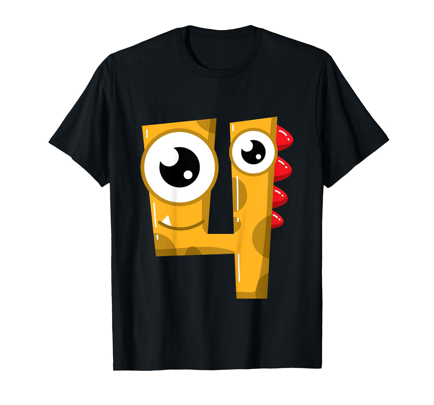 4th Birthday Fun Shirt Gift Funny Little Monster T-Shirt