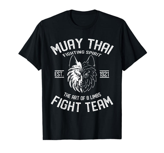 Muay Thai Wolf Fight Team - Nak Muay, Kickboxing Gift T-Shirt