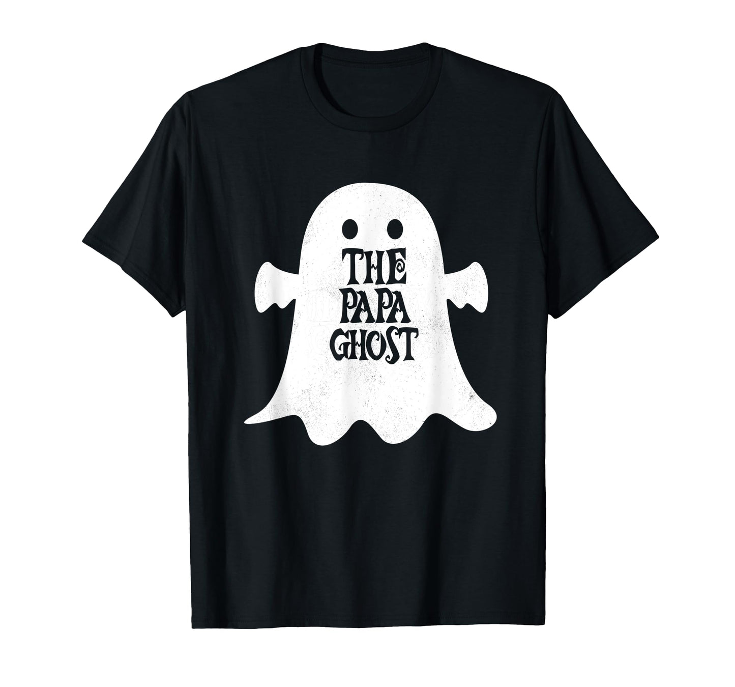 Mens Papa Ghost Matching Family Group Halloween Party T-Shirt