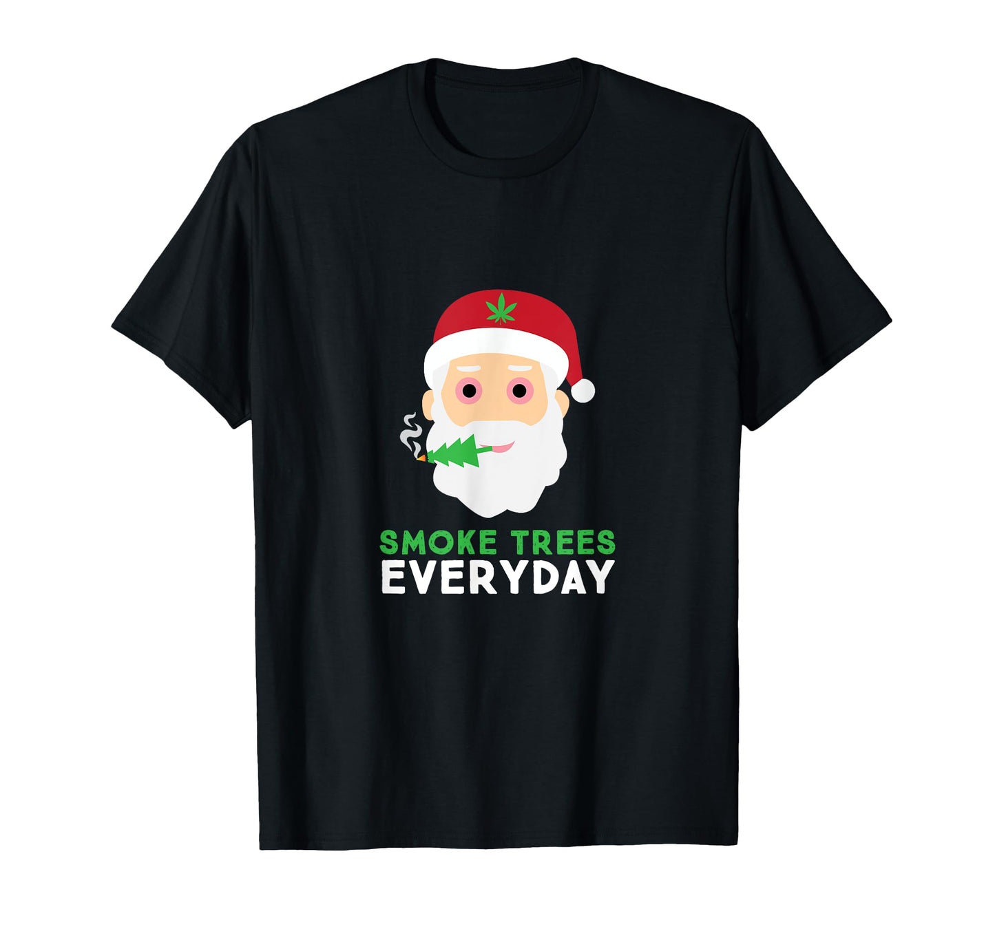Funny Adult Christmas Tree Pajama Shirt Weed Gift T-Shirt