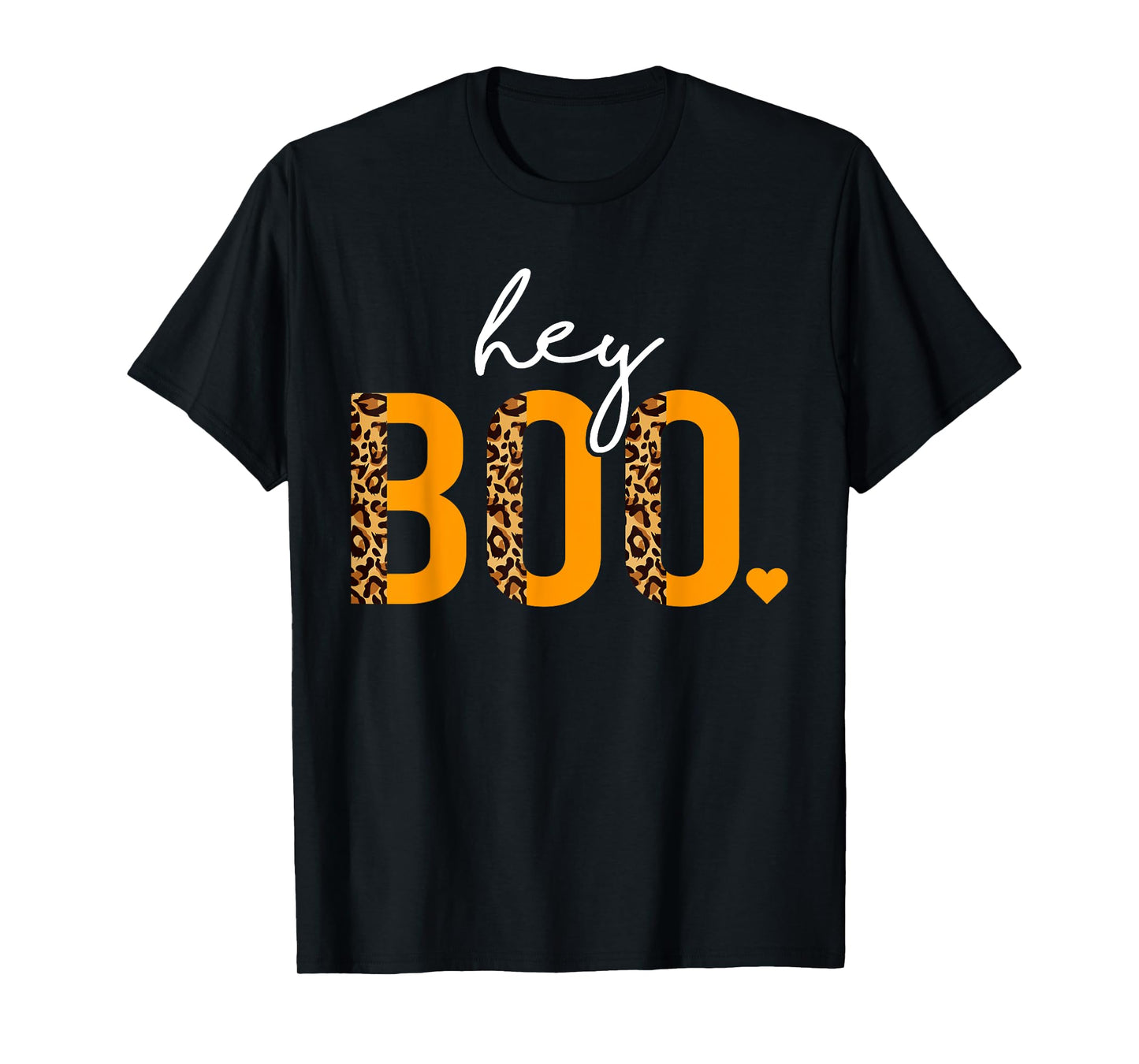 Hey Boo Shirt, Girls Halloween Costume, Spooky Leopard Women T-Shirt