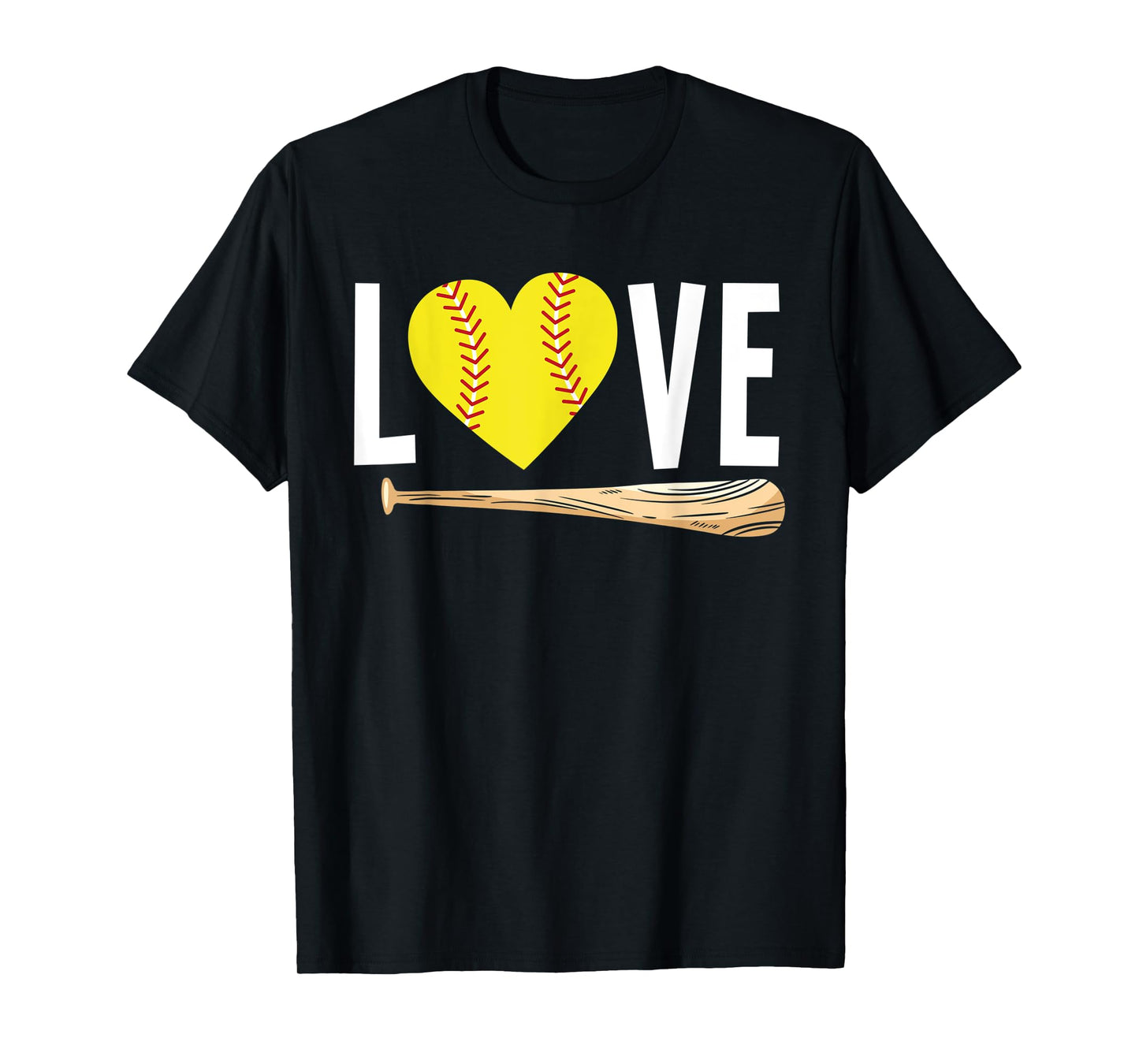 Love Softball Player Girls Teens Funny Softball T-Shirt